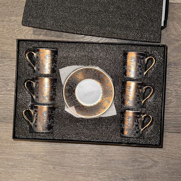 TURKISH PORCELAIN ESPRESSO CUP SET OF 6 KARACA /CHARLES - Picture 11 of 11